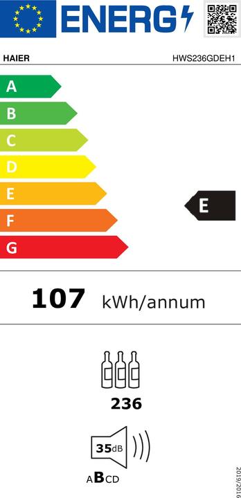 Energie-Label Haier HWS236GDEH1