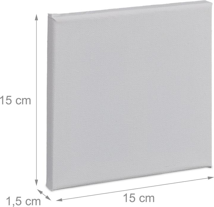 Image du produit Relaxdays Leinwand-Set (15 x 15 cm)