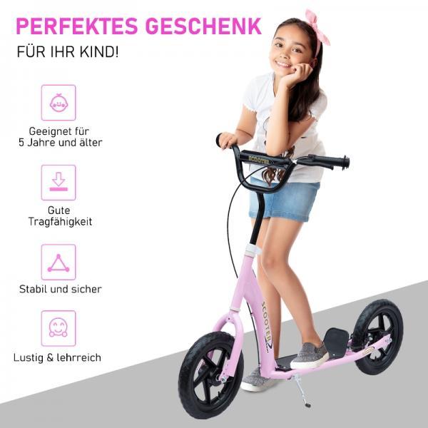 Image du produit Homcom Trottinette Antidérapante, support de vélo en métal pour le stationnement