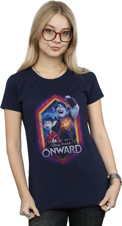 Actual product image Disney Womens/Ladies Onward Brothers Crest Cotton T-Shirt (M)