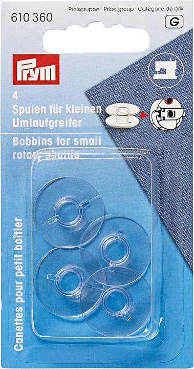 Produktbild Prym Nähmaschinenspulen für Umlaufgreifer 21.2 mm, Karte 4 Stk.