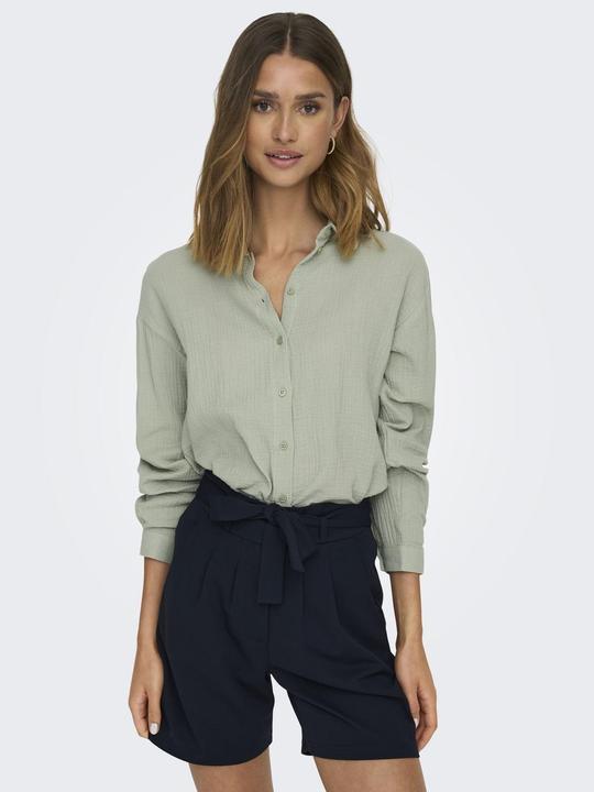 Image du produit JdY Coupe normale Col chemise Poignets avec bouton Coupe volumineuse des manches Chemise (M)