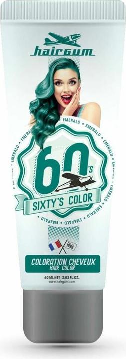 Actual product image Hairgum SIXTY'S COLOR hair colour #emerald 60 ml (Emerald)