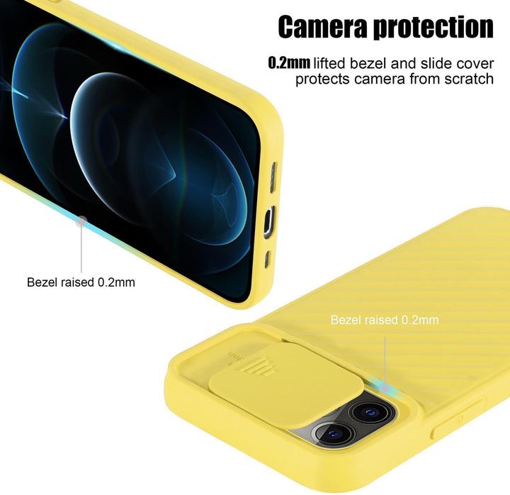 Immagine prodotto Cadorabo Cover in TPU con protezione della fotocamera (Apple iPhone 12 Pro Max)