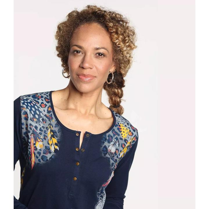 Produktbild Atlas For Women Tunika mit Druckknopfleiste und AnimalPrint (S)