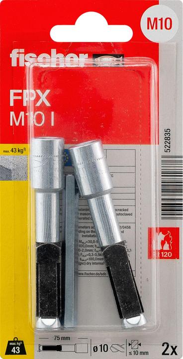Actual product image Fischer Aerated concrete anchor FPX-I M10 K (2) (2 pcs.)