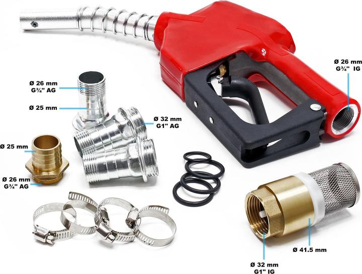 Image du produit Wiltec Pompe à Fuel ou Gasoil bio Autoaspirante 230V/600W 40l/min Mobile Pistolet Auto.
