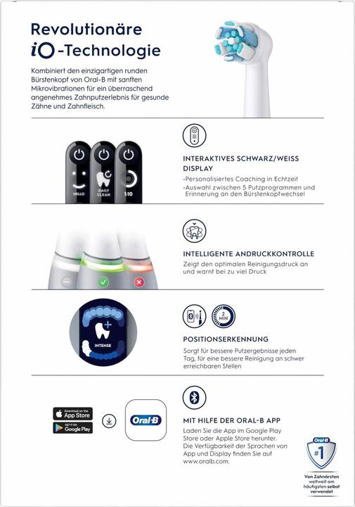 Actual product image Oral-B Elektrische Zahnbürste iO Series6 Grey Opal (Oscillating toothbrush)