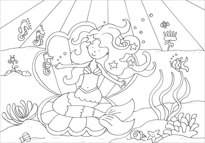 Produktbild Tessloff Glitzer-Sticker Malbuch. Meerjungfrauen