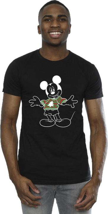 Actual product image Disney Mens Mickey Mouse Xmas Jumper T-Shirt (3XL)