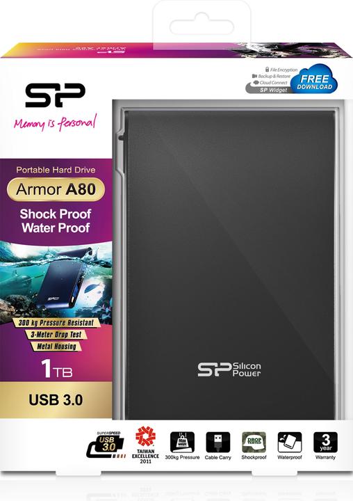 Actual product image Silicon Power Armor A80 - Hard Drive - 1 TB - external (portable) (1 TB)