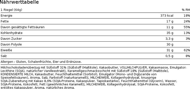 Nährwerte und Zutaten Biotech USA Crush Bar (Cookies & Cream, 1 Stk., 65 g)