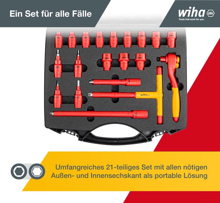Actual product image Wiha Ratchet spanner set
