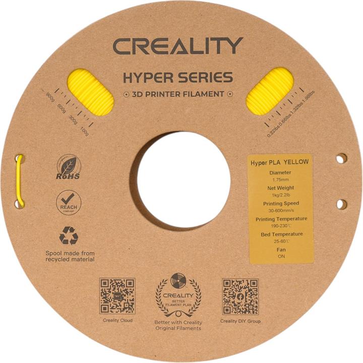 Produktbild Creality Hyper PLA (PLA, 1.75 mm, 1000 g, Gelb)