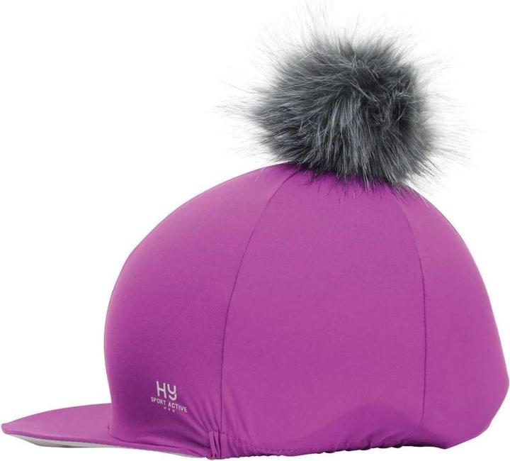 Hy Equestrian Bommel Reithelmüberzug Kunstfell Austauschbar (One Size)