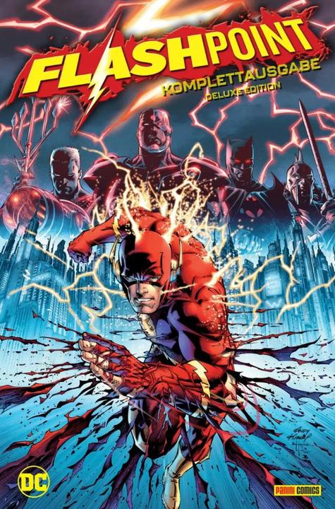 Actual product image Panini Flashpoint - Komplettausgabe (Deluxe Edition) (German, Scott Snyder, Brian Azzarello, Dan Jurgens, Adam Schlagman, Francis Manapul, Genes Ha, Scott Kolins, et al., Eduardo Risso, Andy Kubert, Jeff Jones, 2022)