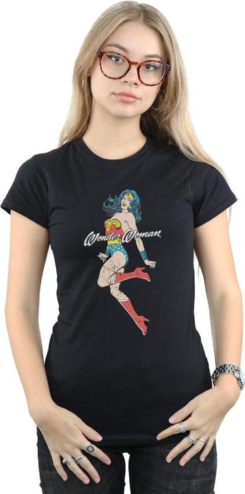 Actual product image Womens/Ladies Wonder Woman Jump Cotton T-Shirt (L)