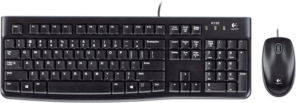 Logitech Desktop MK120 Tastatur USB QWERTZ Deutsch (DE, Kabelgebunden)