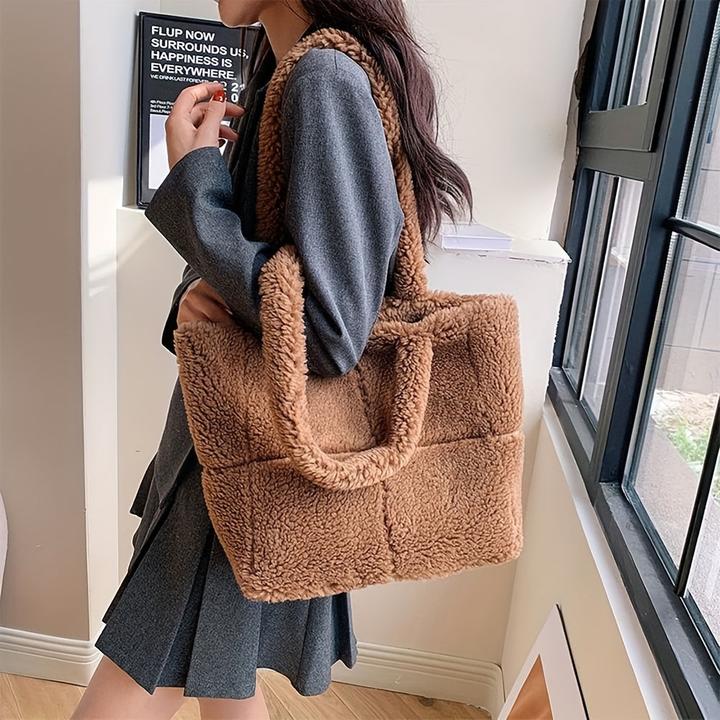 Produktbild Only-Bags.Store Schicke Kunstpelz-Umhängetasche - vielseitig und leicht, perfekt für Arbeit oder Freizeit