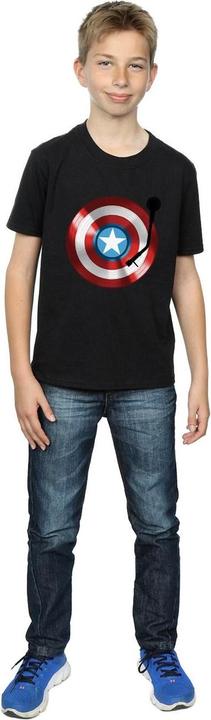 Actual product image Boys Captain America Turntable T-Shirt (140, 146)
