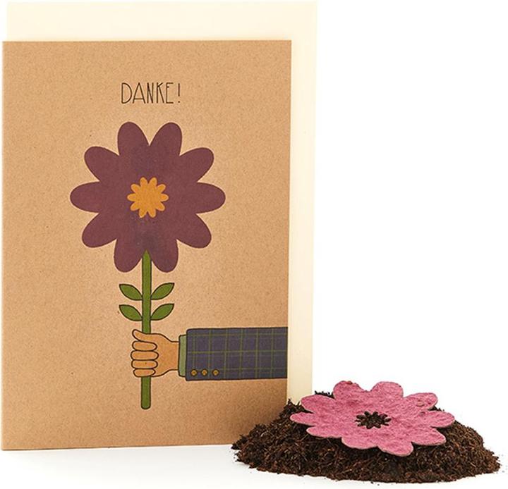 Actual product image Die Stadtgärtner Greeting Card Thank You with Seeds for Flowers (1 pcs.)