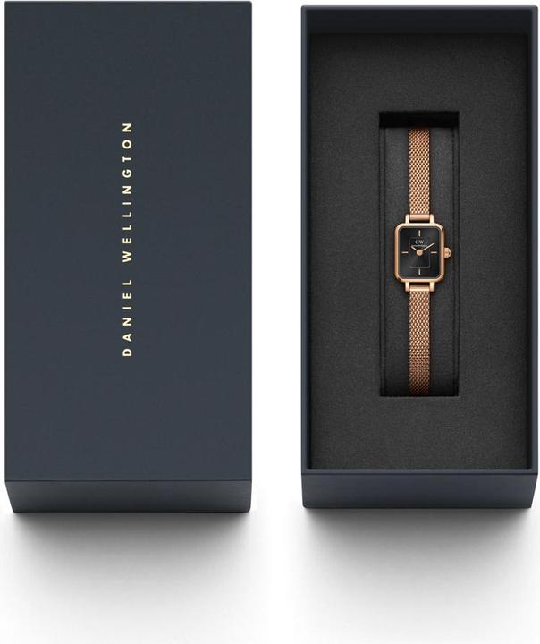 Actual product image Daniel Wellington Quadro Mini Melrose Onyx Rose Gold (Analogue wristwatch)