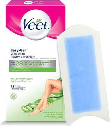 Actual product image Veet depilatory wax strips for dry skin 12pcs. (12 ml, 12 x, 53 g)