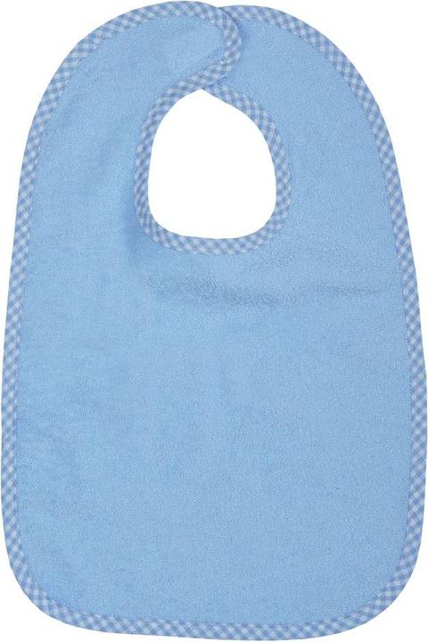 Bib giant velcro bib - plain blue