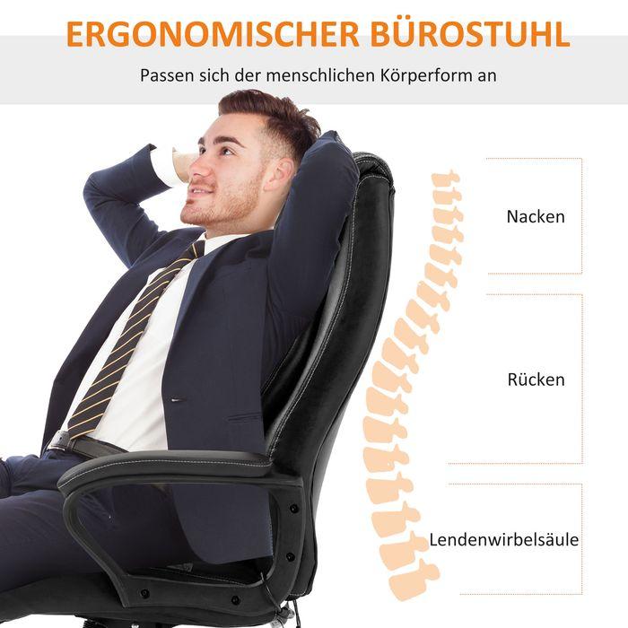 Immagine prodotto Swisshandel24 Poltrona da ufficio con massaggio poltrona ergonomica con 6 punti di vibrazione Sensazione di lino