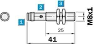 Image du produit Sick Inductive Sensor, M8, Sr 2mm, PNP M8 (Capteur)