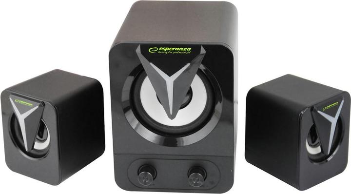 Actual product image Esperanza EGS107 speakers 2.1 usb led rainbow soprano
