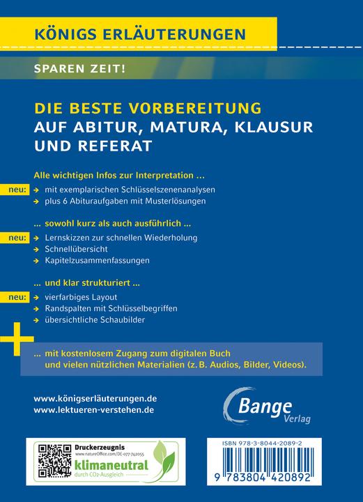 Energie-Label Kleider machen Leute von Gottfried Keller- Textanalyse und Interpretation (Deutsch, Gottfried Keller, Daniel Rothenbühler, 2023)