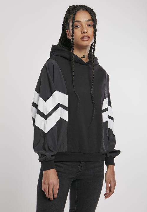 Produktbild Urban Classics Ladies Mix Crinkle Nylon Sweat Hoody (XS)