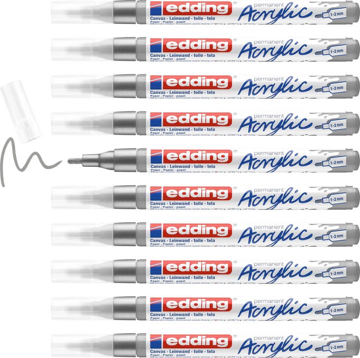Actual product image Edding Acrylic marker 5300 Fine (Silver, 2 mm, 1 x)