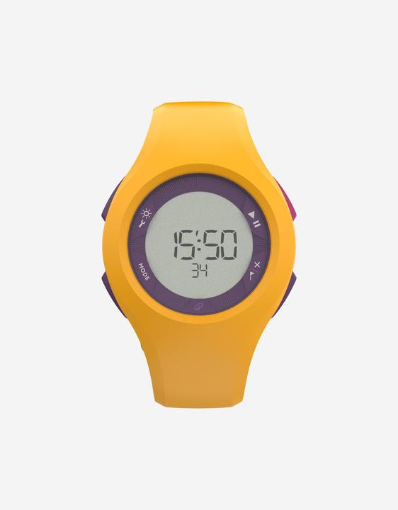 Produktbild Decathlon Laufuhr Stoppuhr - W200 M gelb/violett (40 mm)