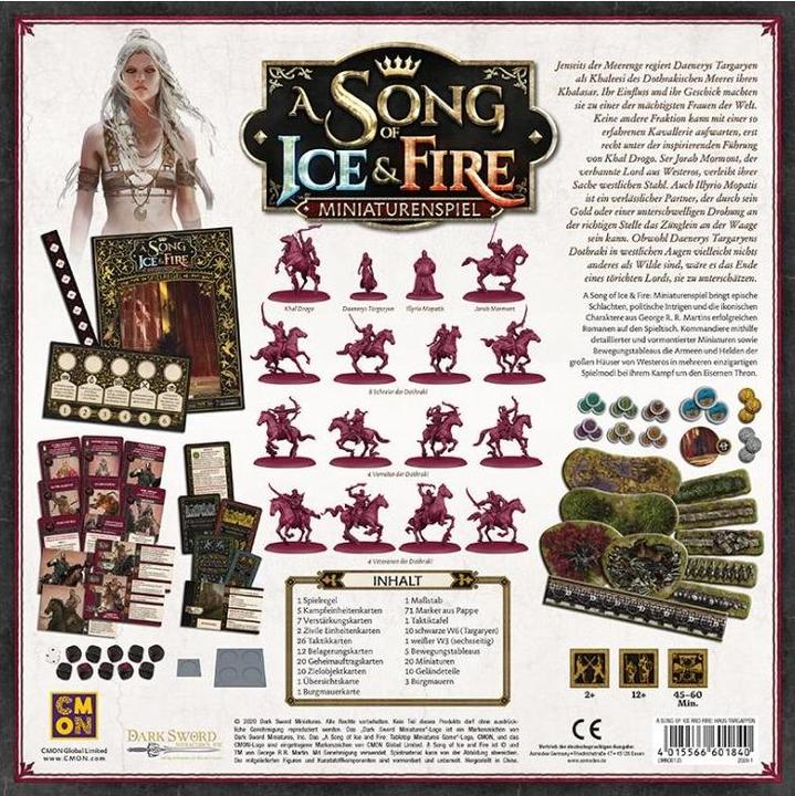 Produktbild Cmon CMND0123 - Targaryen Starterset - Grundspiel für: A Song of Ice & Fire, ab 14 Jahren (DE-Ausgabe) (Deutsch)
