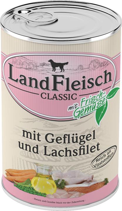 Landfleisch Pur Classic Geflügel & Lachsfilet (Adult, 1 Stk., 400 g)