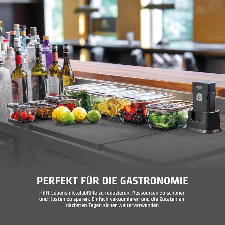 Produktbild Caso Vacu OneTouch Pro Set Handvakumierer inkl. 4 VacuBoxxen aus Glas