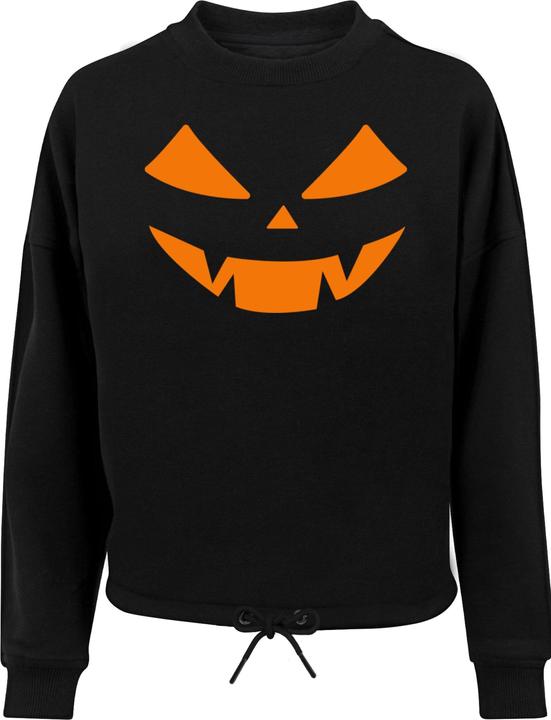 Actual product image Absolute Cult Ladies Halloween - Pumpkin Face Oversize Crewneck - 175387 (L)