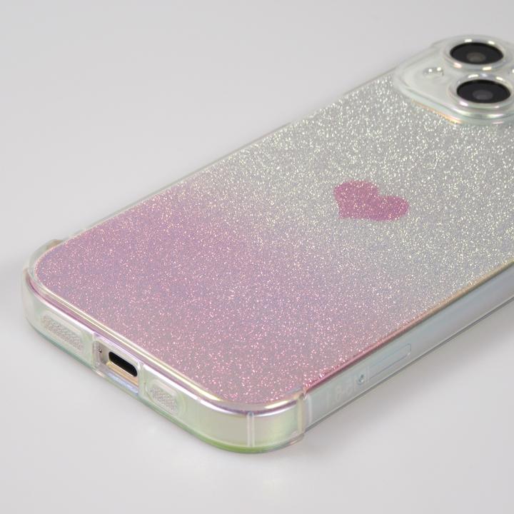 Produktbild PhoneLook Hülle Silikon Bumper glitzer blur mit Herz (Apple iPhone 15)