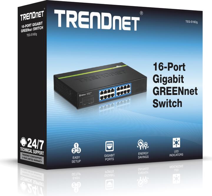 Image du produit Trendnet TEG-S16DG GREENnet (16 Ports)