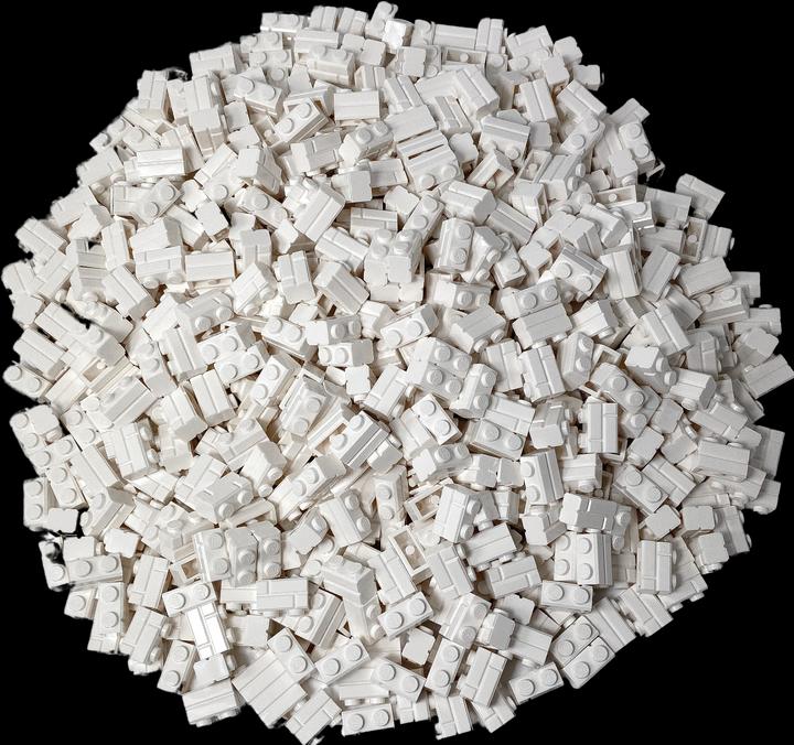 Image du produit LEGO 1x2 Bricks White - 50 pièces - Brique de maçonnerie blanche 98283 (98283, LEGO Accessoires)