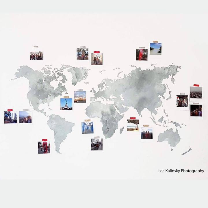 Actual product image Trenddeko Watercolor world map (140 x 72 cm)