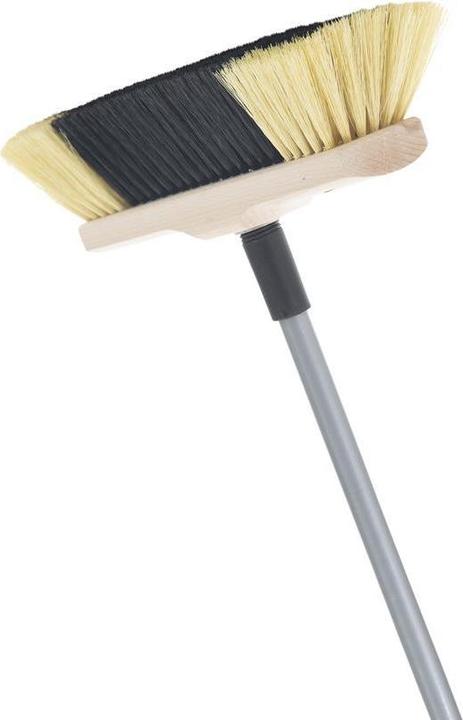 Actual product image Novaliv 1x Indoor broom with handle I fine synthetic bristles I Hand broom wood I Telescopic handle I House (1 pcs.)