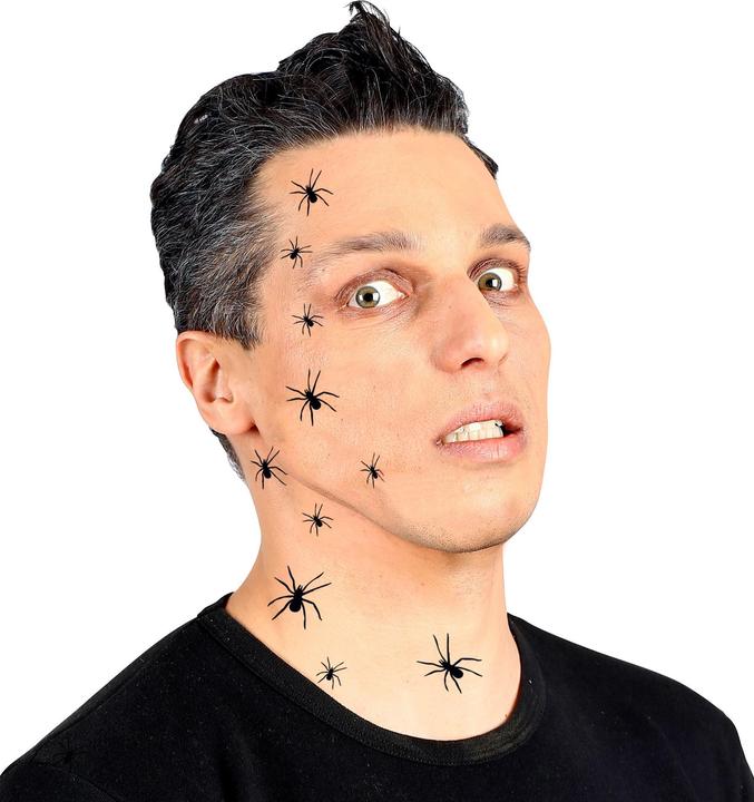 Actual product image Widmann Spiders tattoos 32 pcs.