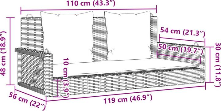 Image du produit VidaXL Ensemble salon de jardin 10 pièces avec coussins