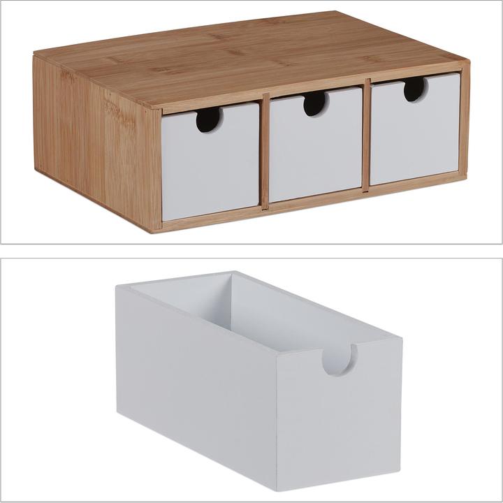 Produktbild Relaxdays Bambus-Schubladenbox