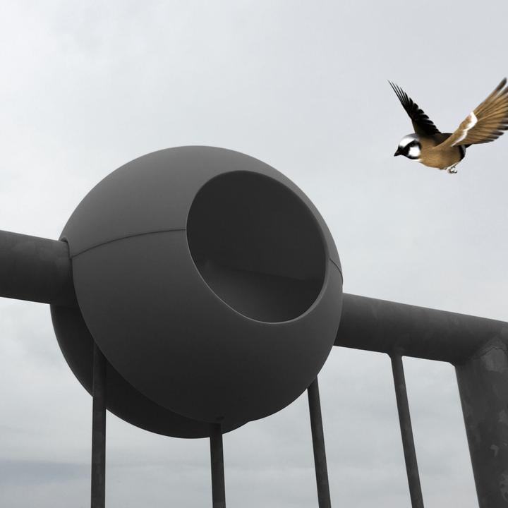 Rephorm Vogelfutterhaus Birdball Ø 30 cm - Graphit