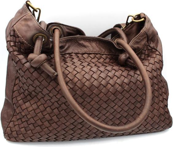 Produktbild Only-Bags.Store Ledertasche, Lederhandtasche, weich gewebte Hobo-Tasche, geflochtenes Leder