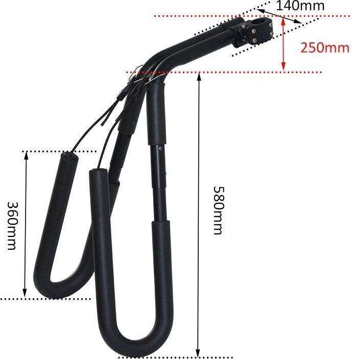 Actual product image 9WS Porte-Surf pour vlo fixation sur la tige de selle